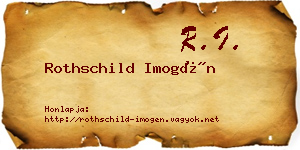 Rothschild Imogén névjegykártya